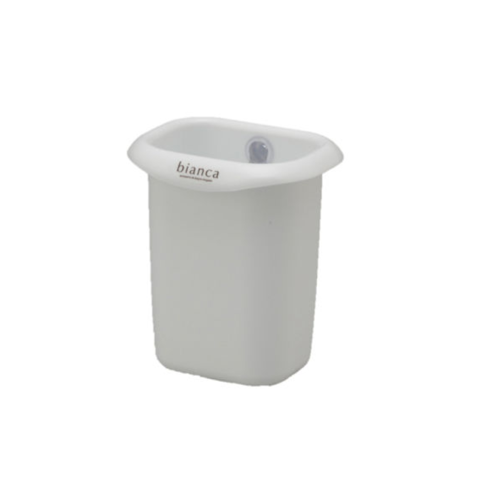 Plastic Slim Utility Pocket with Suction Bianca White