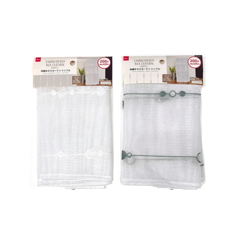 Embroidered Box Curtain Simple 42cm x 88cm