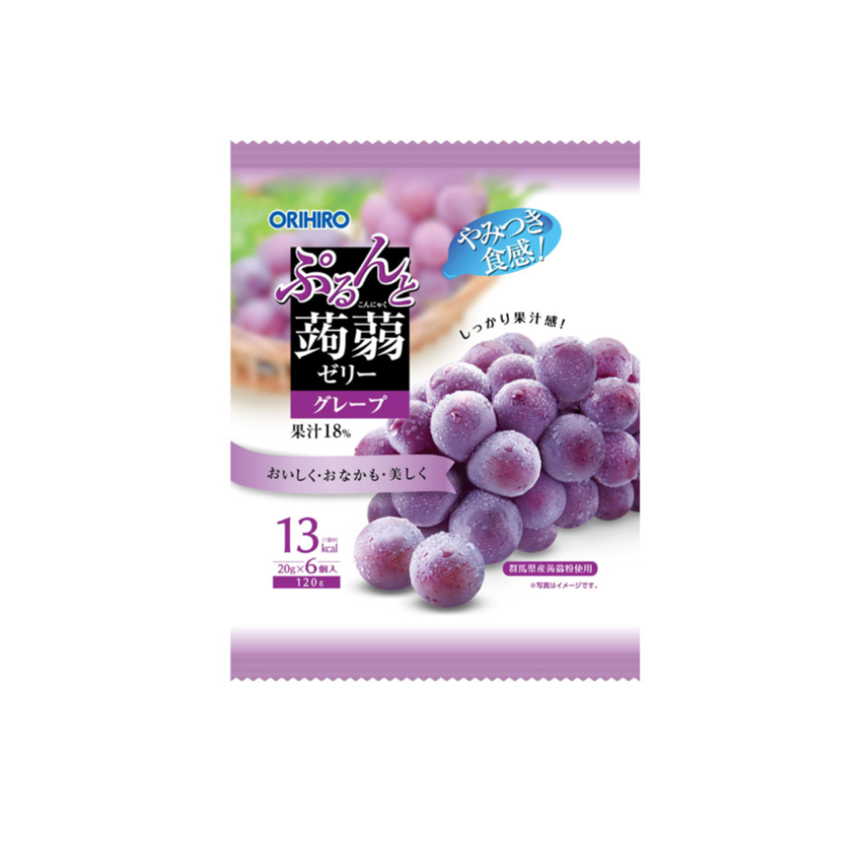 Orihiro Konjac Jerry Pouch Grape 20g