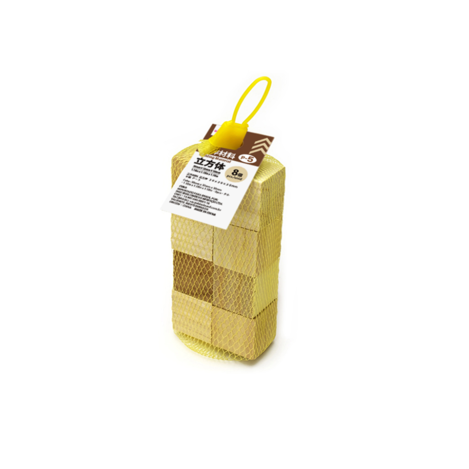 Wooden Cubes Building Material 8pcs