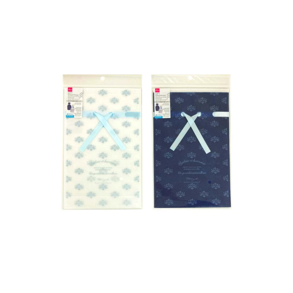 Drawstring Non Woven Fabric Bag with Bottom Gusset Feminine 11.81in x 7.48in x 2.36in