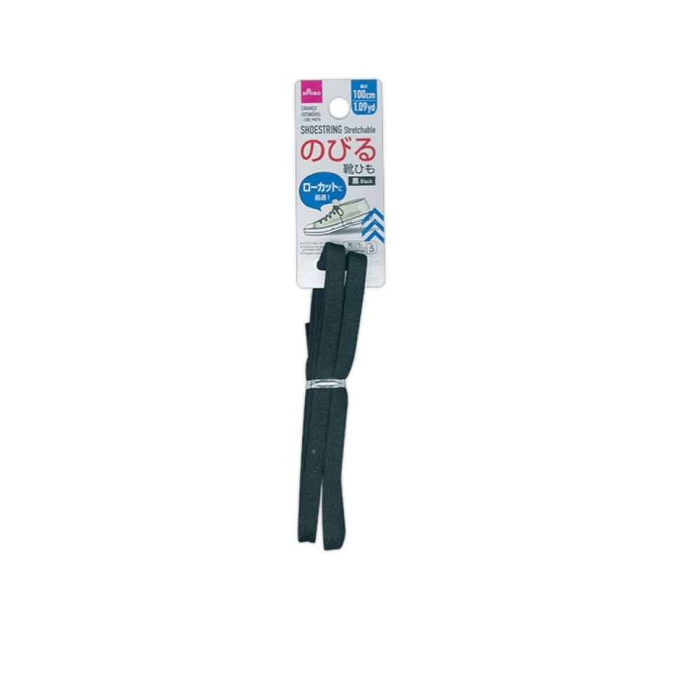 Stretchable Shoestring Black 100cm
