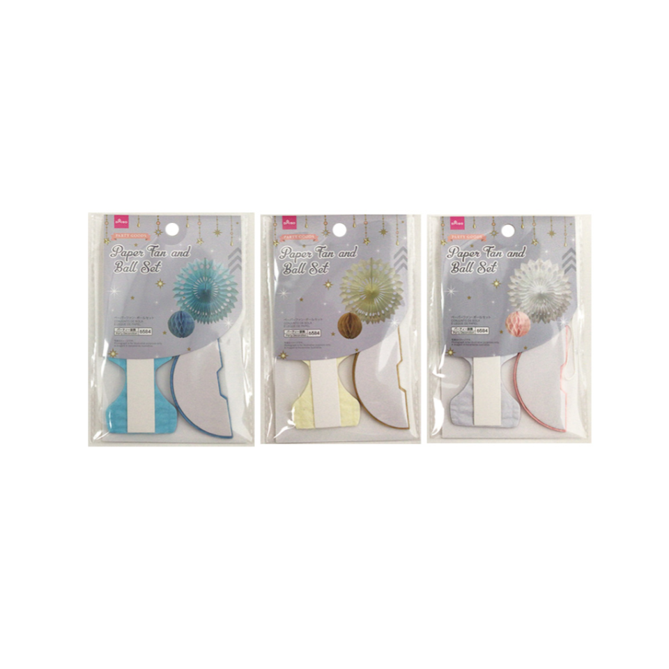 Paper Fan and Ball Set