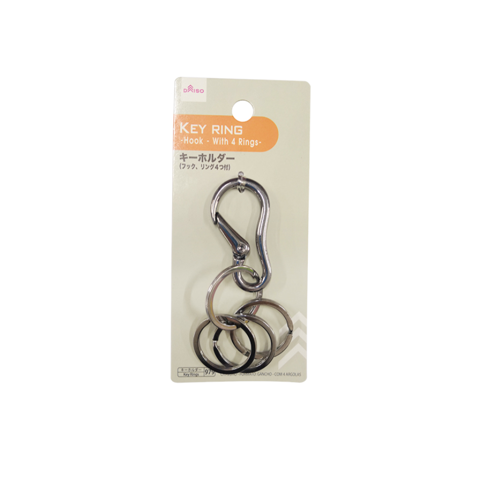 Key Ring Hook with Four Rings
