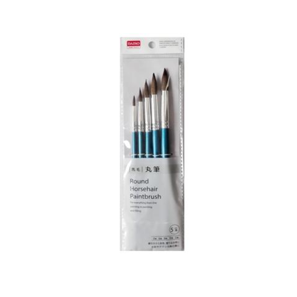 Round Horsehair Paintbrush