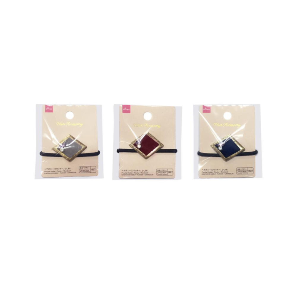 Ponytail Holder Flocked Diamond