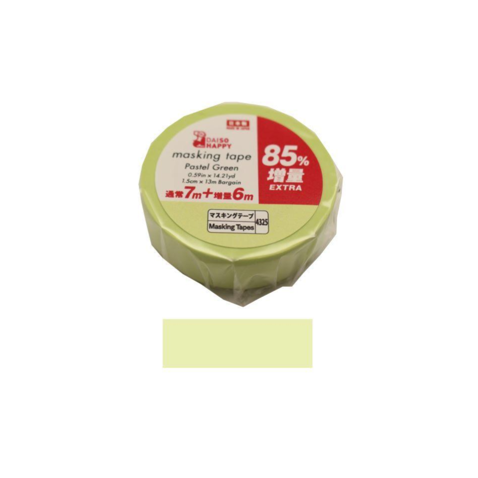Masking Tape Pastel Green 1.5cm x 13m Bargain