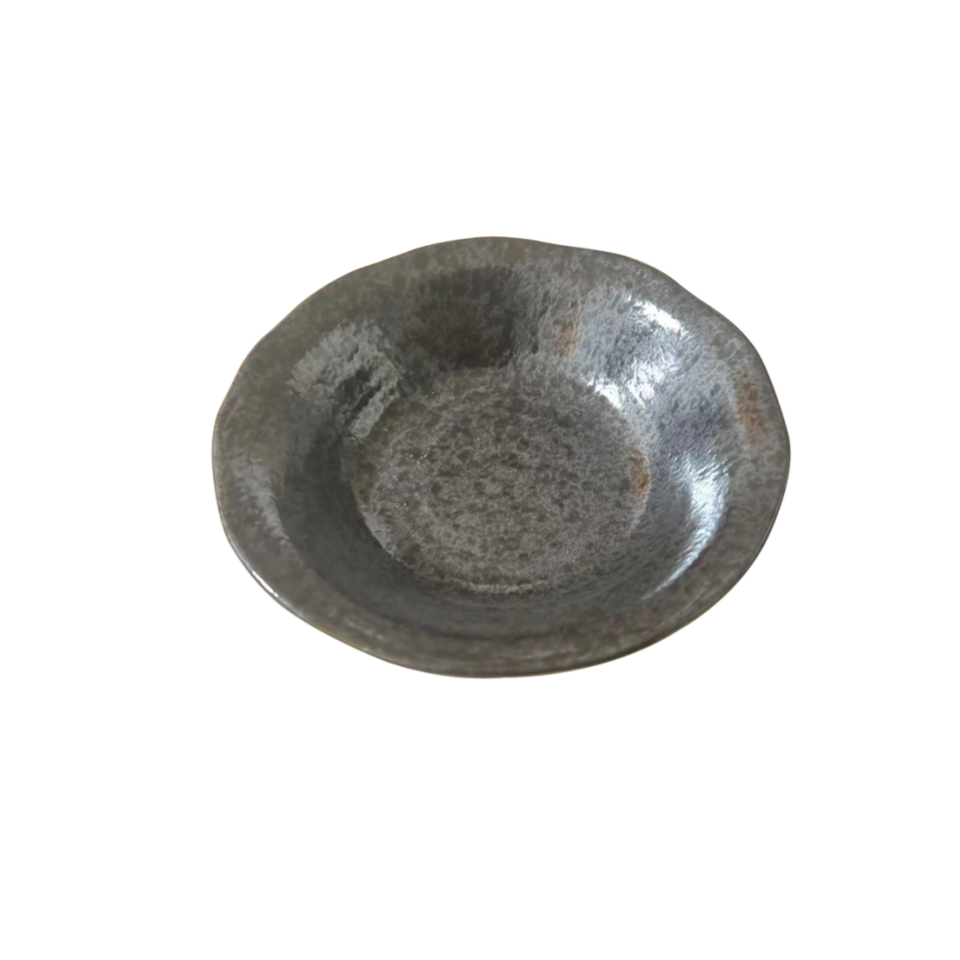 Lightweight Tenmoku Shallow Bowl 14cm x 3.5cm