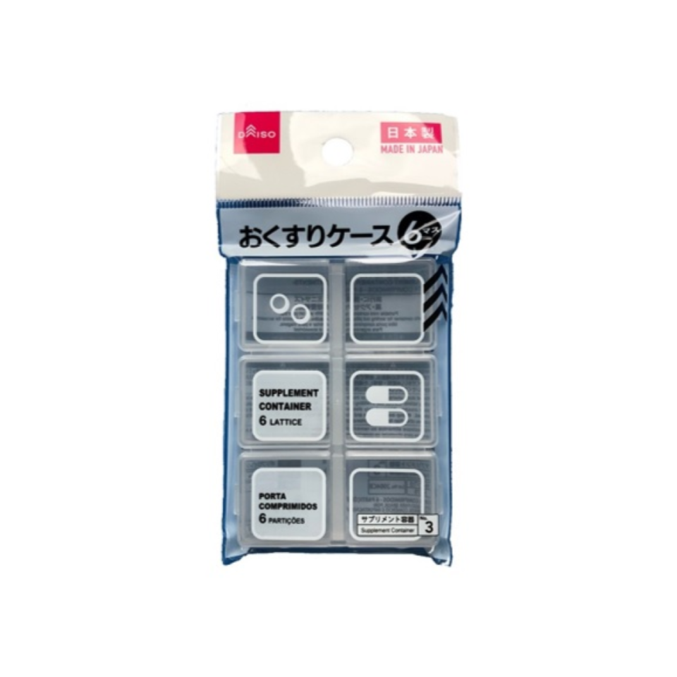 Pill Case Six Partitions
