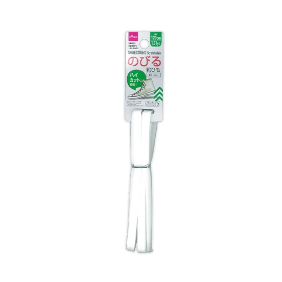 Stretchable Shoestring White
