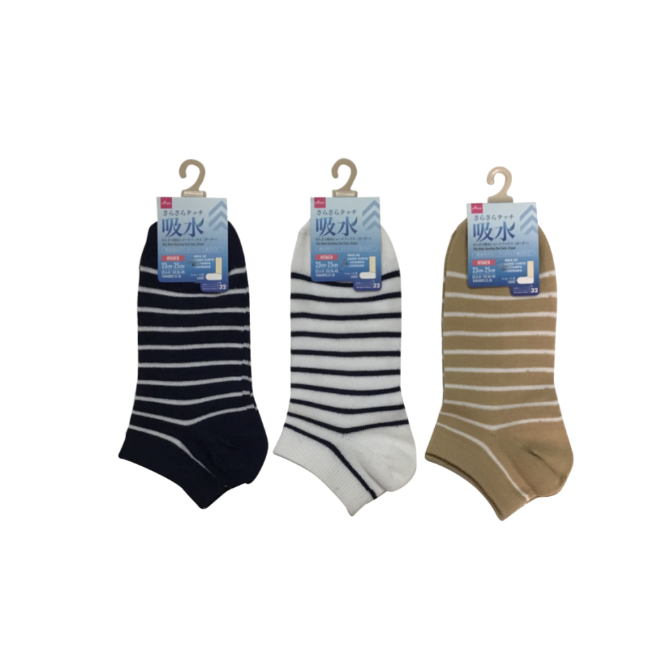 Smooth Water Absorption Short Socks Border