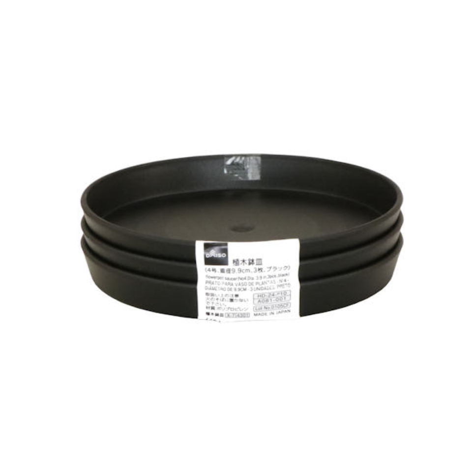 Flowerpot Saucer No. 4 Black 3.9in