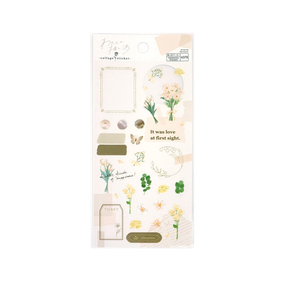 My Favorite Collage Sticker Ivory