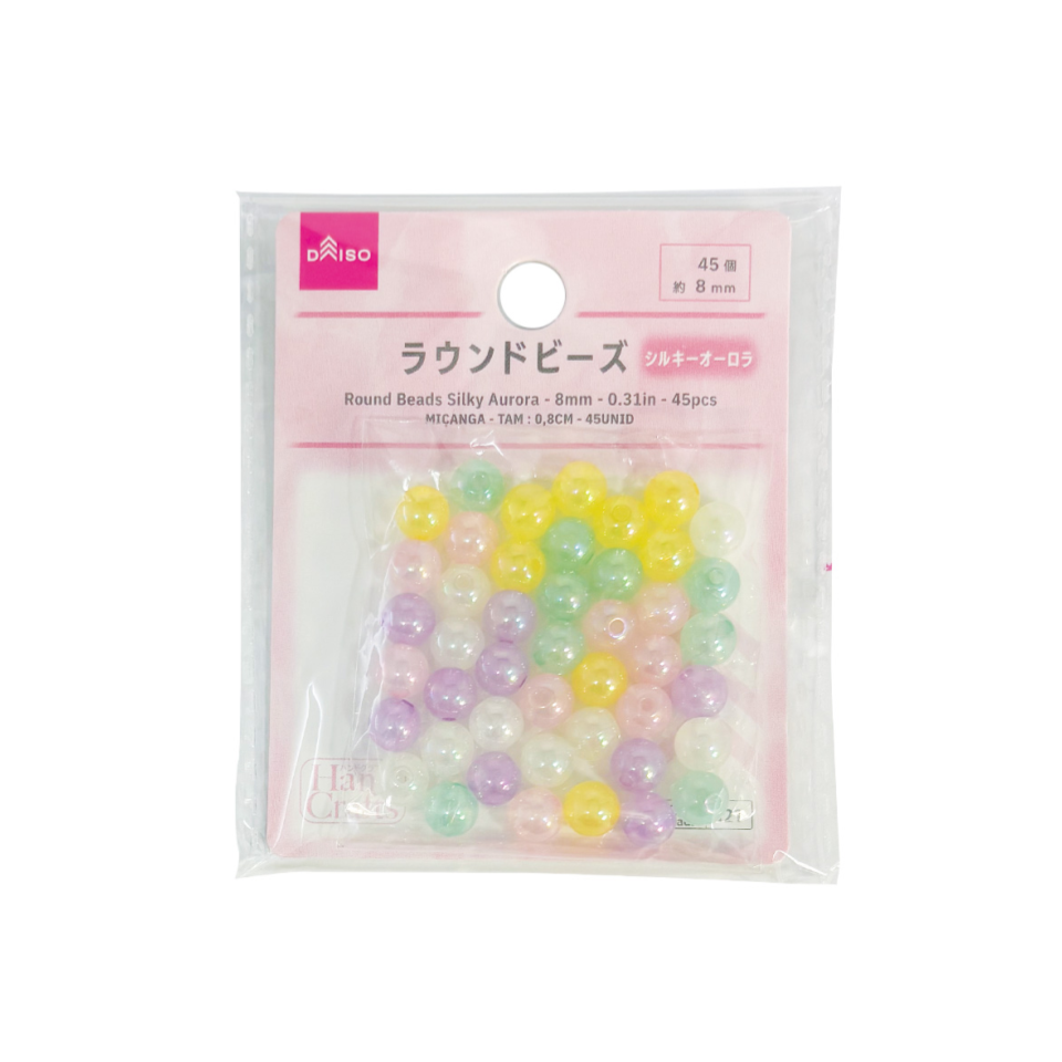 Round Beads Silky Aurora 8mm