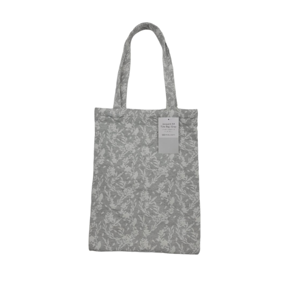 Jacquard A4 Tote Bag Grey