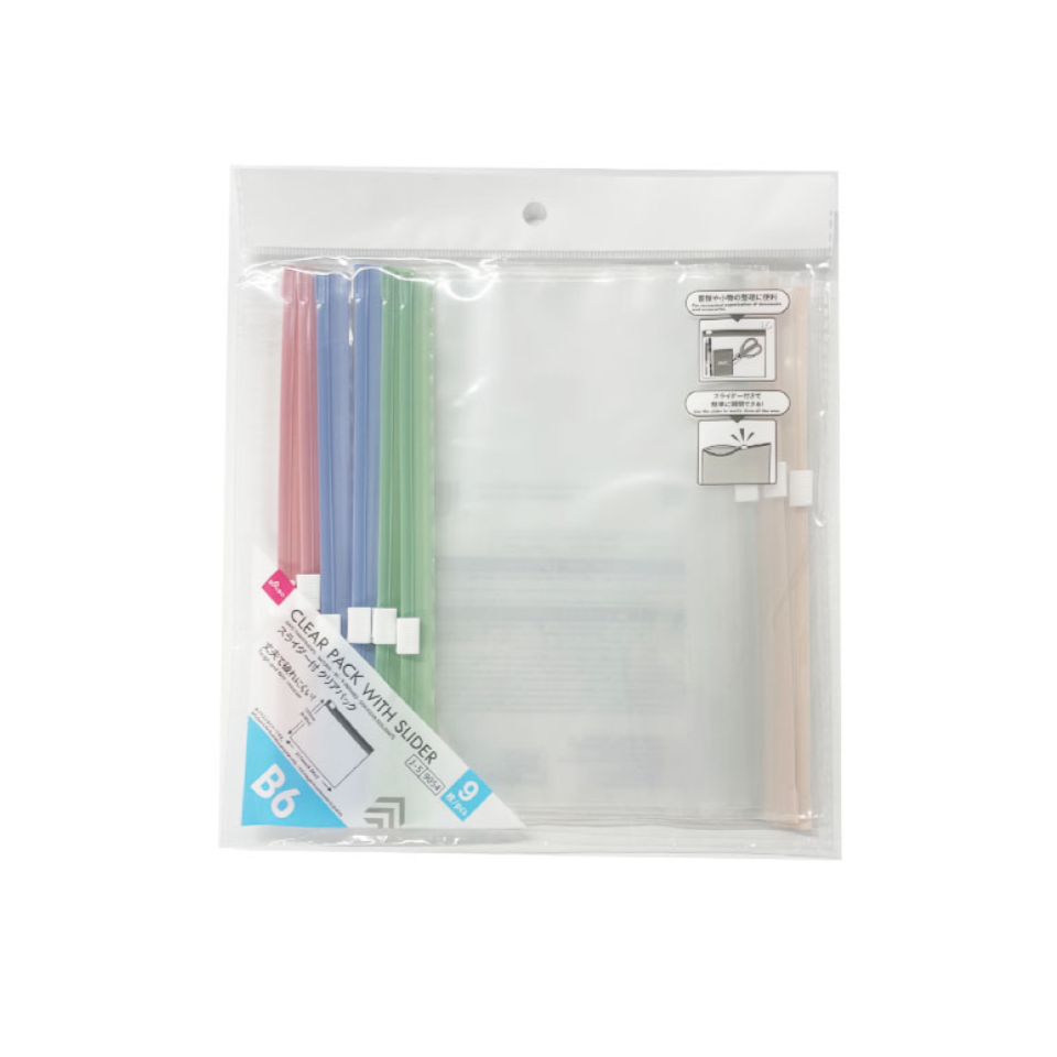 Clear Pack with Slider Natural B6
