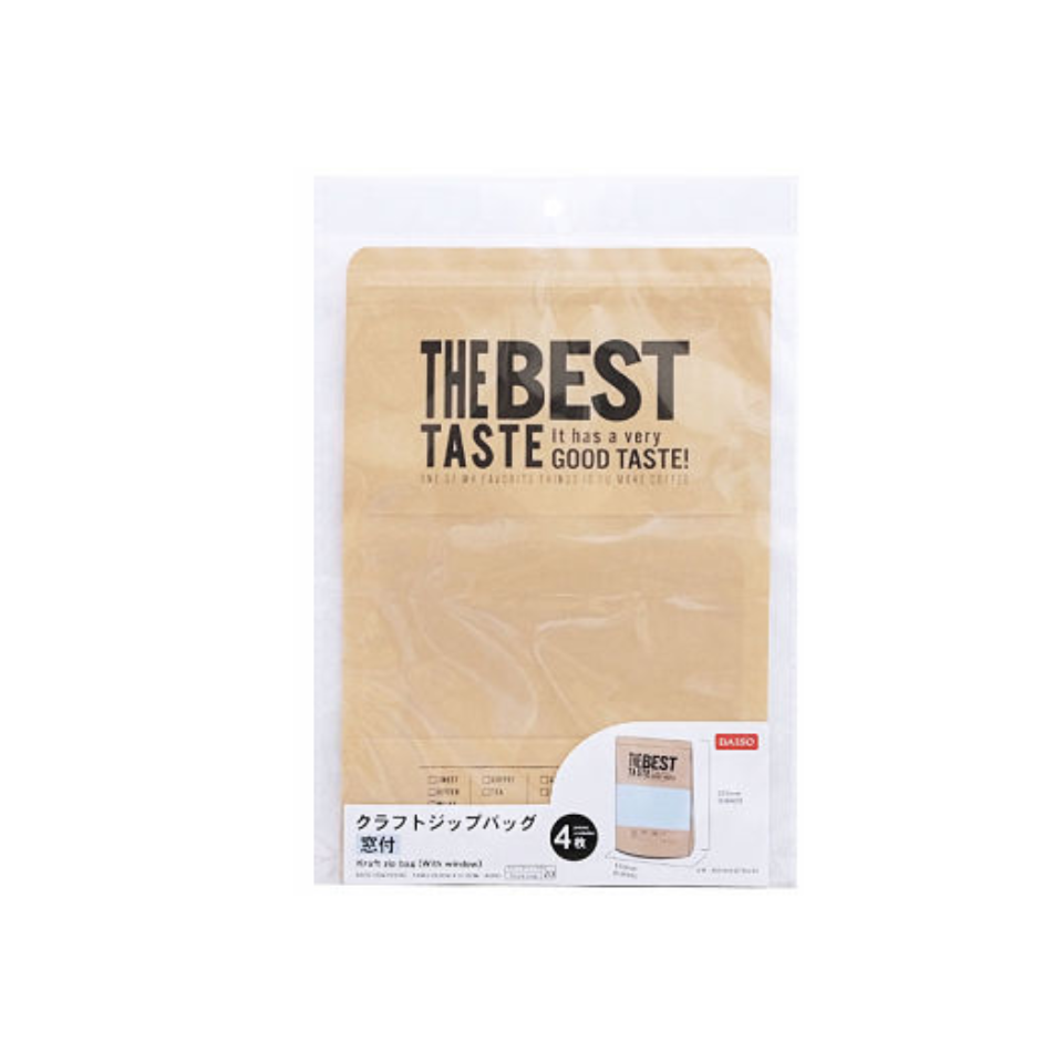 Kraft Zip Bag with Window 8.8in x 5.9in