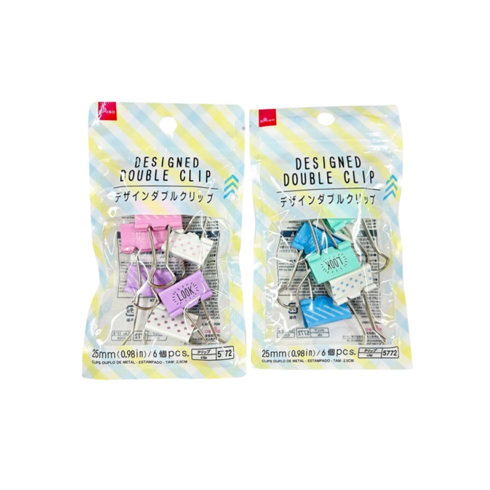 Designed Double Clip 25mm 6pcs