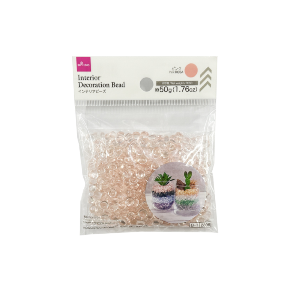 Interior Decoration Bead without Hole Pink 50g