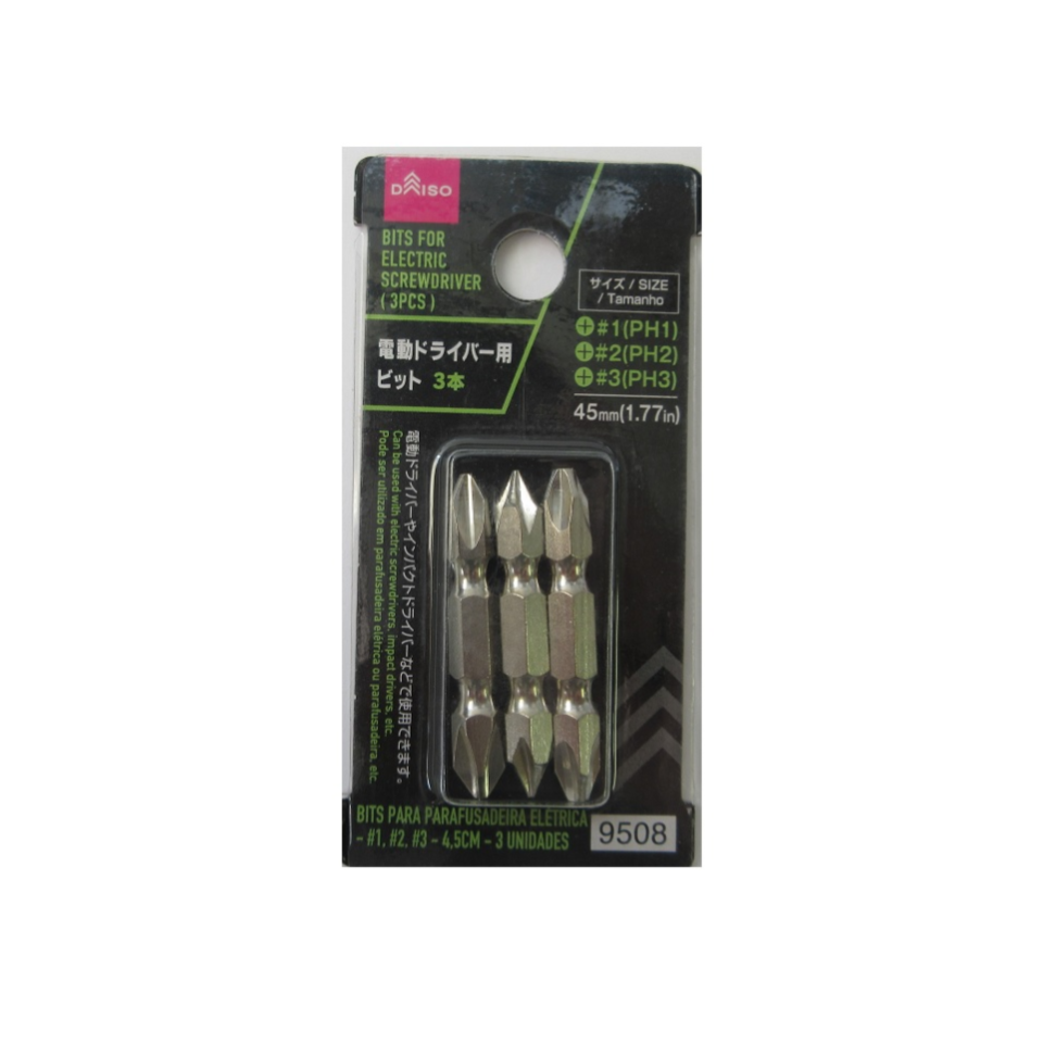 Bits for Electric Screwdriver PH1/PH2/PH3 1.77in