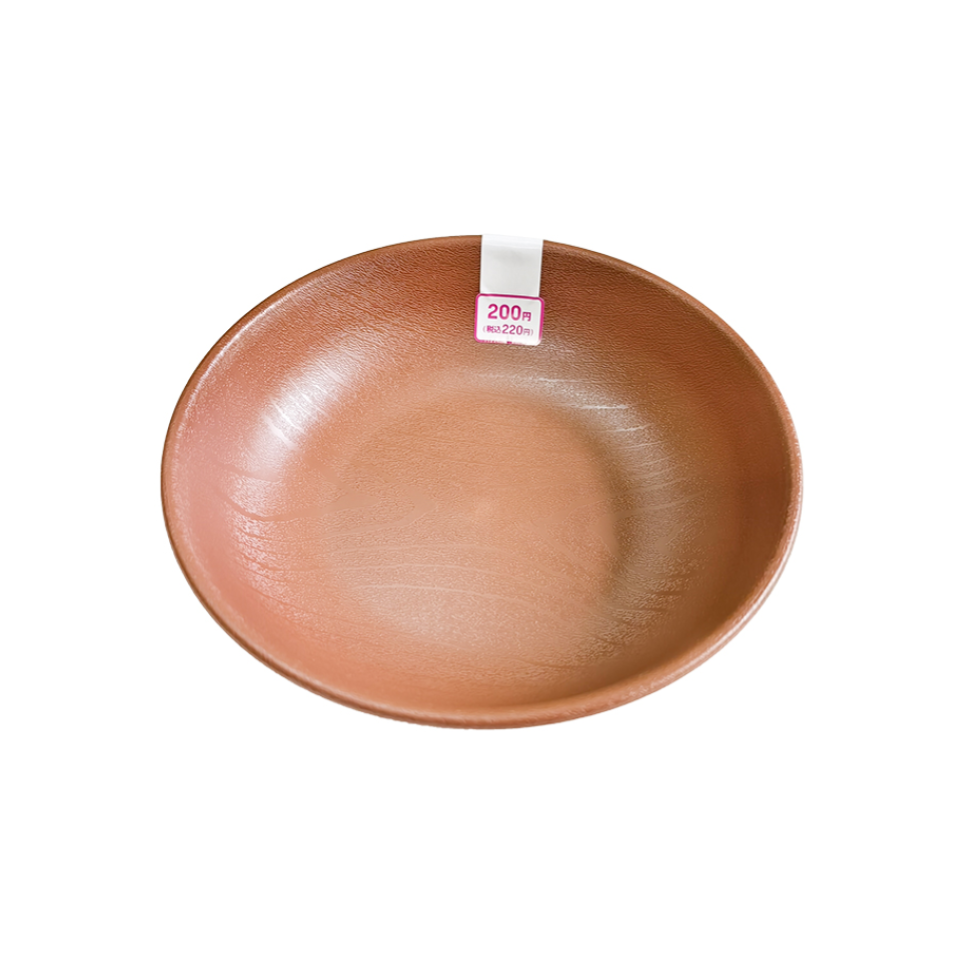 Deep Plate Woodgrain Round 750ml