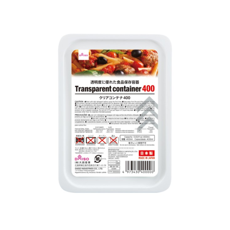 Transparent Container 400ml