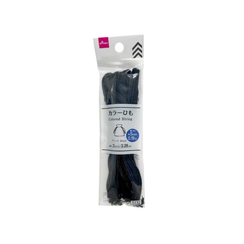 Colored String 5mm x 3m Black