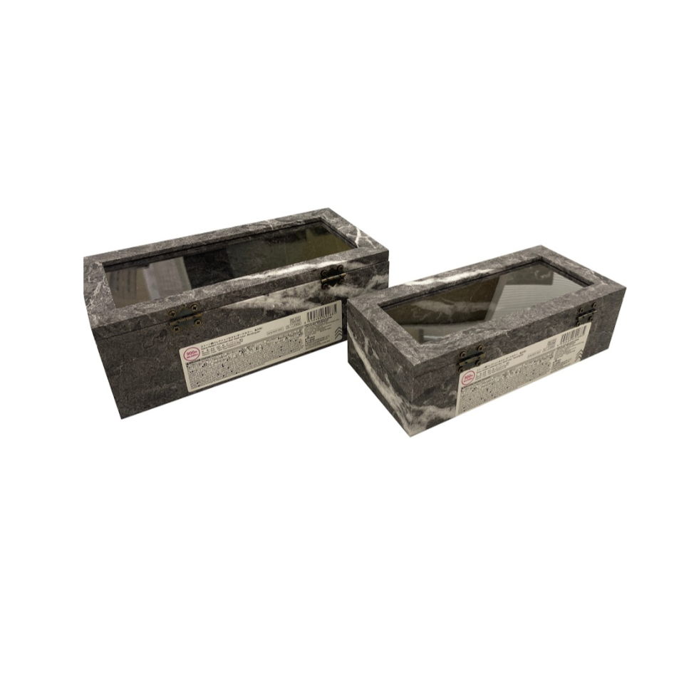 Stone Pattern Collection Box Dark Color Rectangular