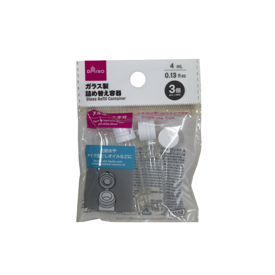 Glass Refill Container Single Use Type 4ml