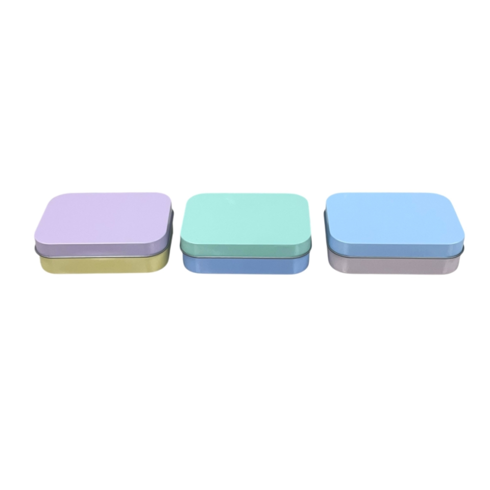 Tin Case 9.5cm x 2.8cm Colorful
