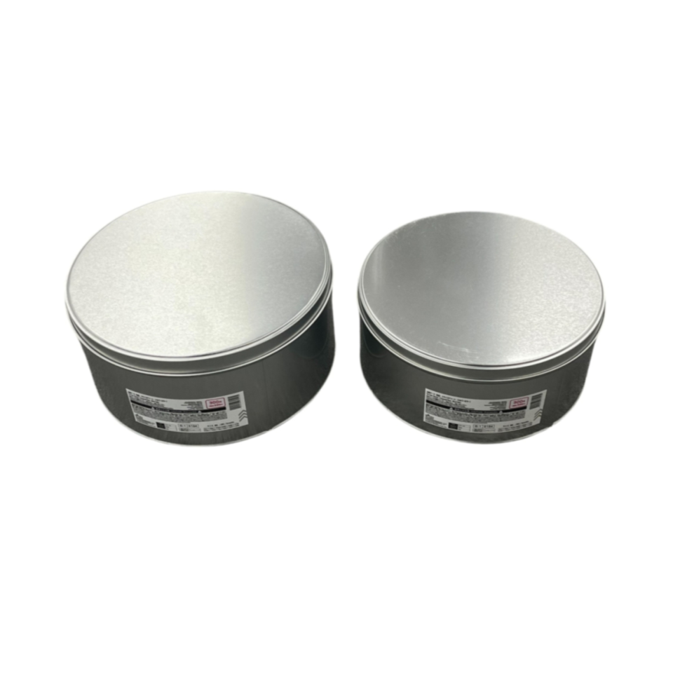 Tin Case Round Assorted Sizes Silver