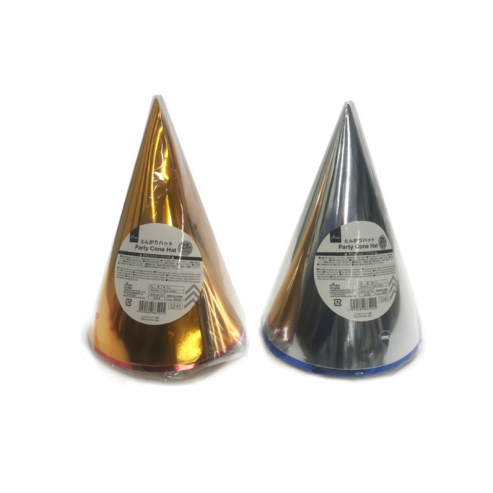 Party Cone Hat Gold/Silver