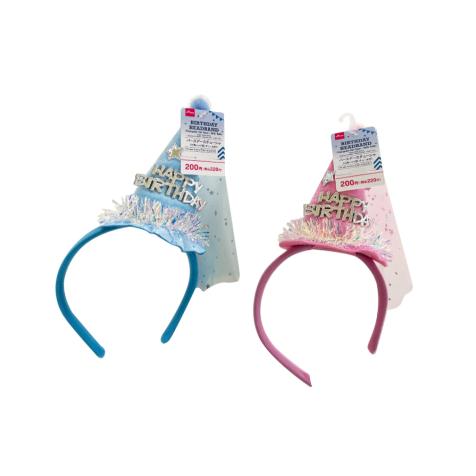 Birthday Headband Triangular Hat Type with Tulle