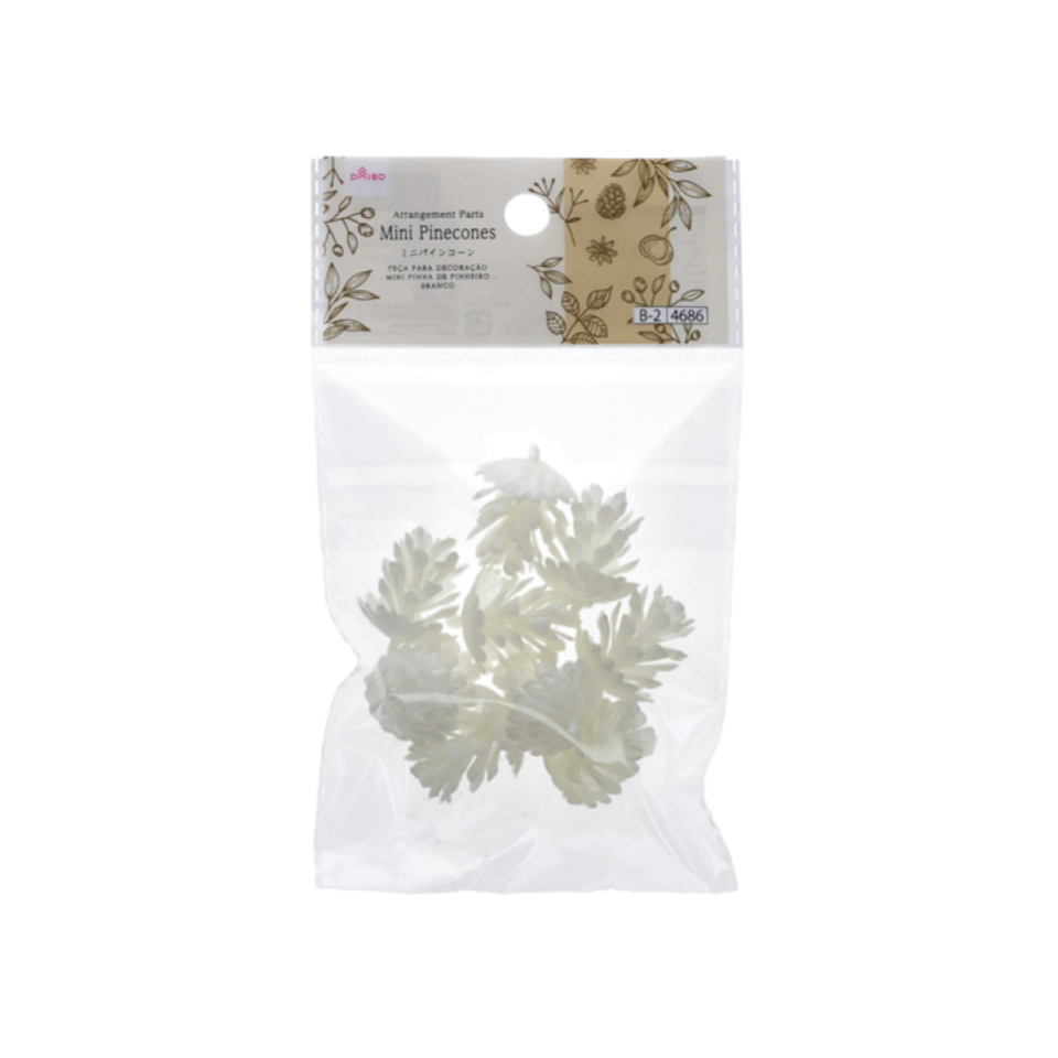 Arrangement Parts Mini Pinecones White