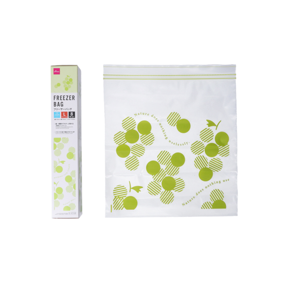 Double Zip Freezer Bag Muscat  Pattern 31cm x 27cm