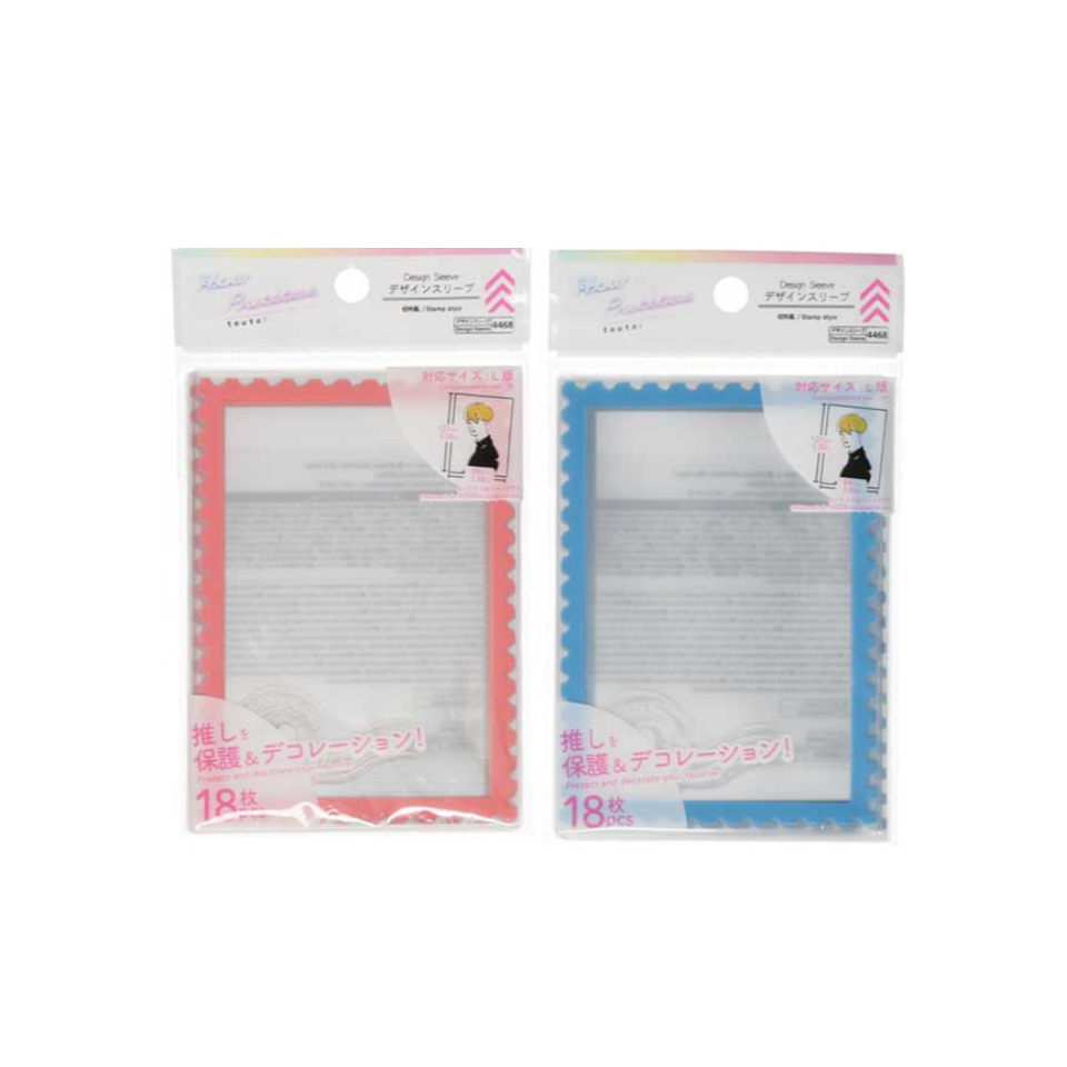 Design Sleeve D Stamp Style Red/Blue