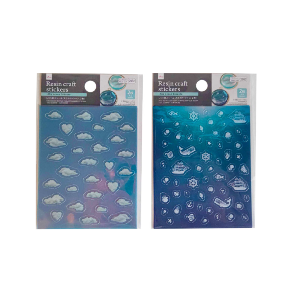 Resin Craft Stickers Sky Ocean