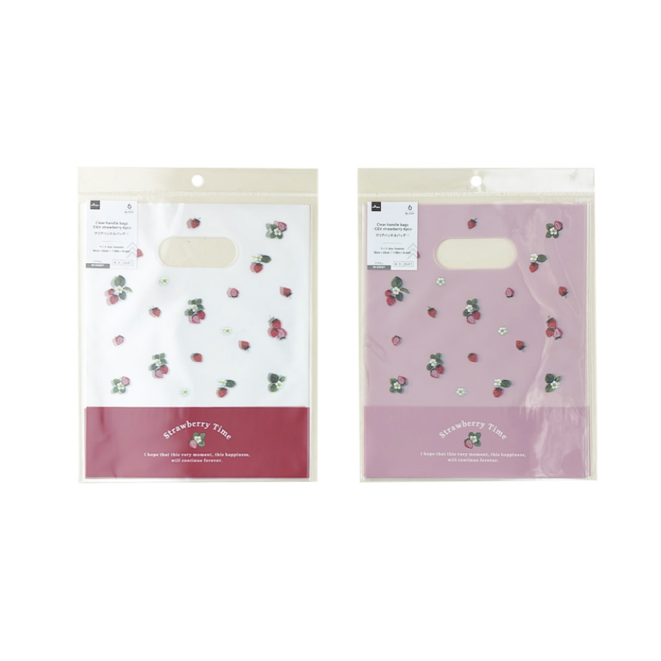 Clear Handle Bags Strawberry