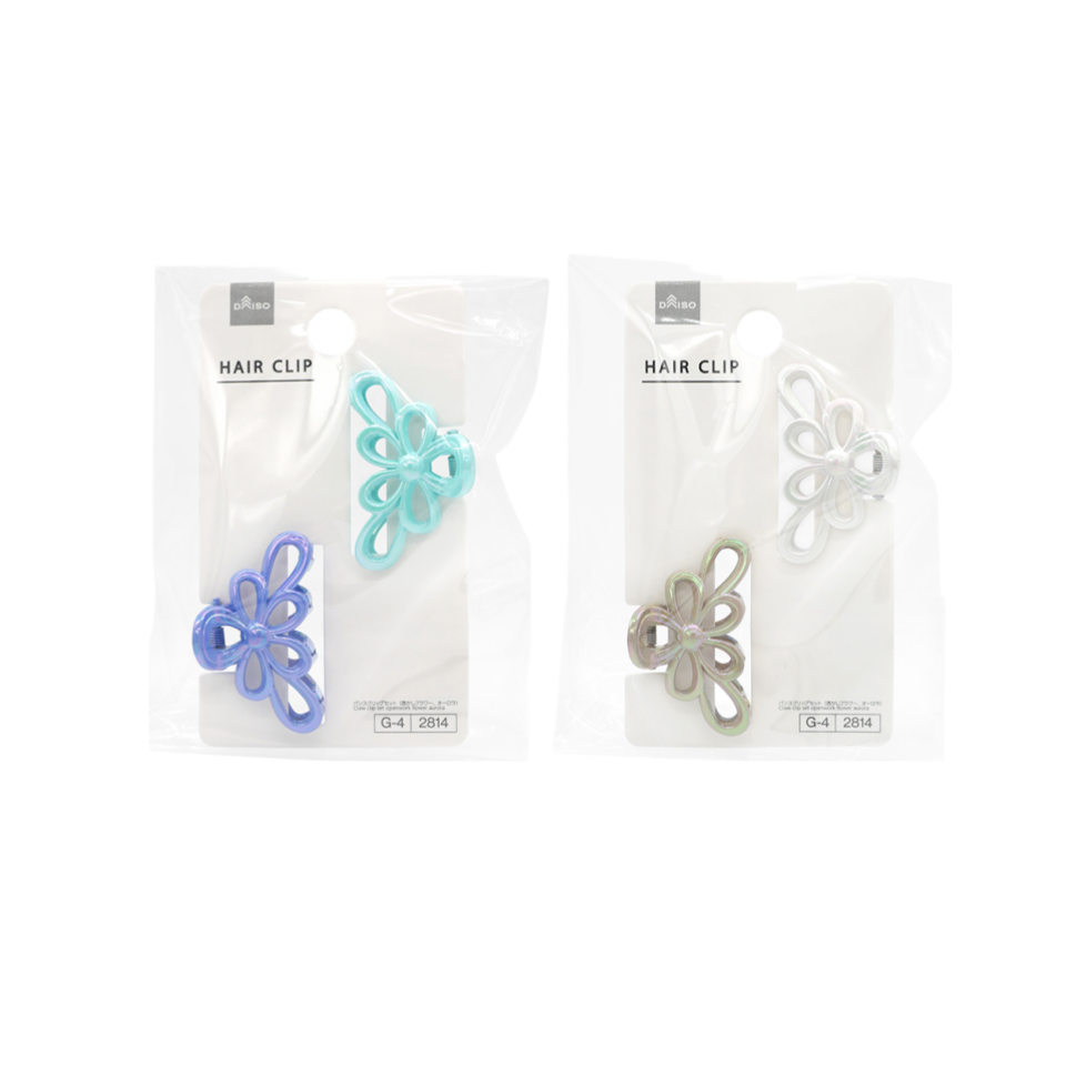 Claw Clip Set Openwork Flower Aurora