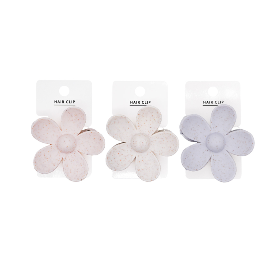 Claw Clip Matte Sand Flower