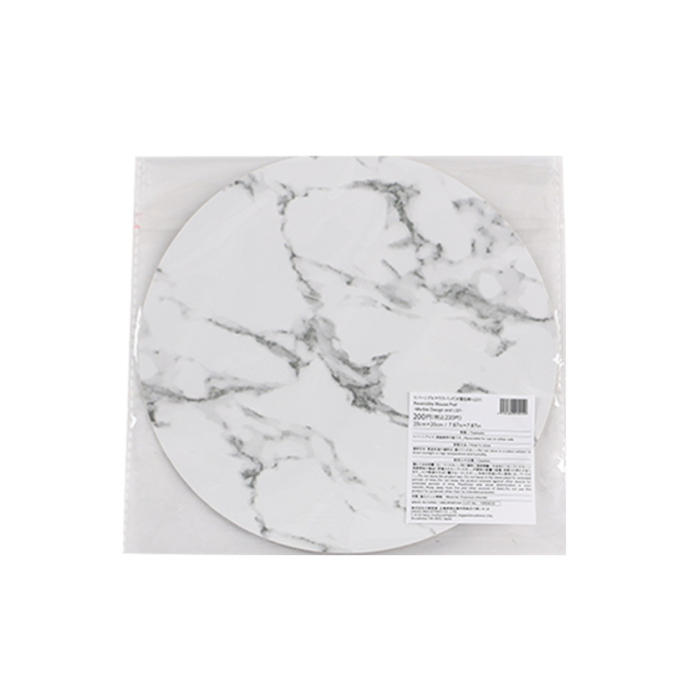 Reversible Mouse Pad Marble Design and Light Gray