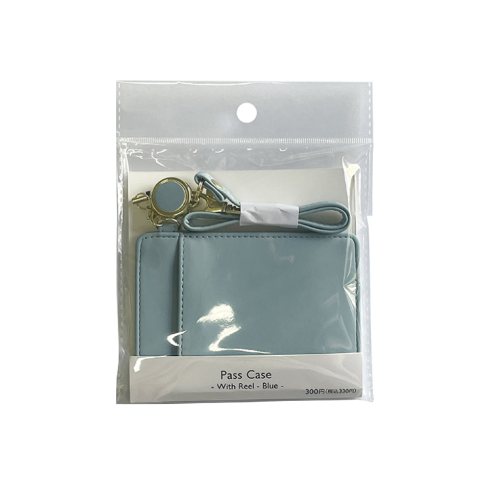 Pass Case with Reel Vertical Blue