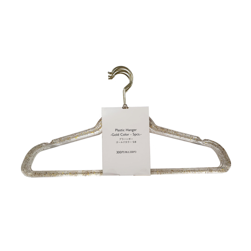 Plastic Hanger Gold 5pcs