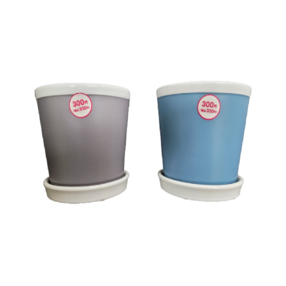 Flower Pots with Saucer Simple Color
