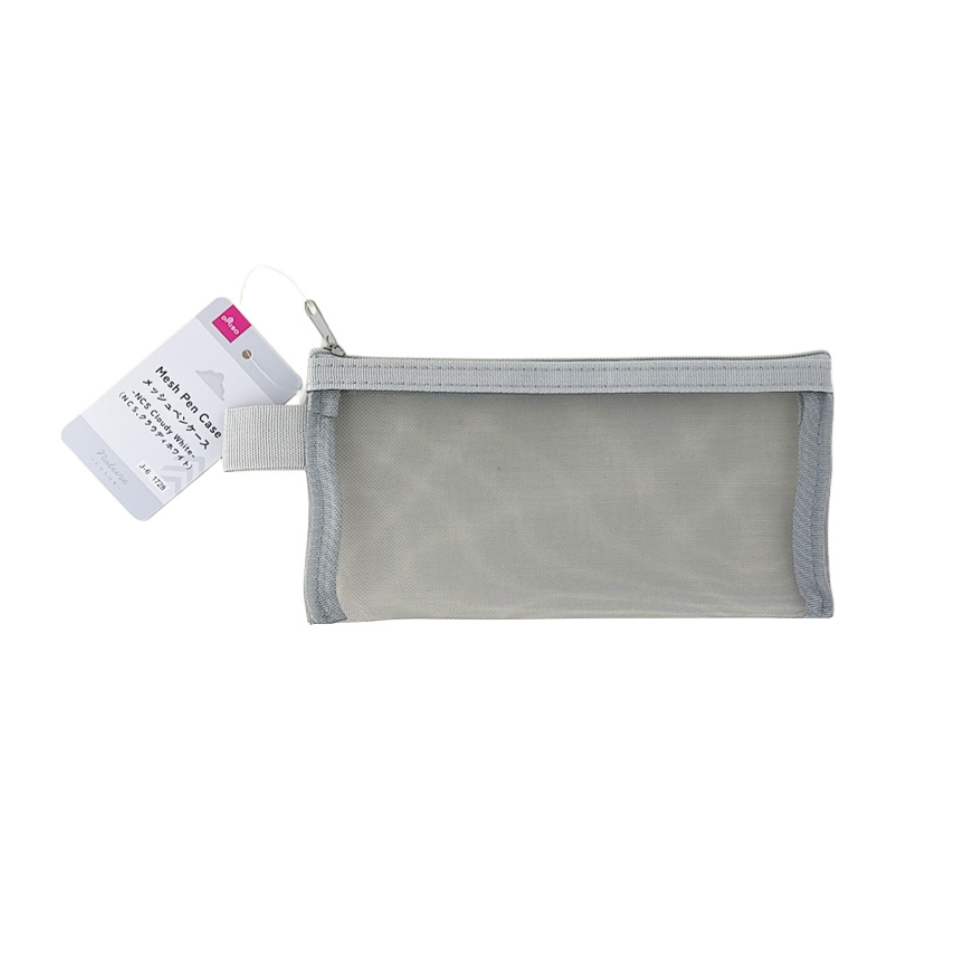 Mesh Pen Case Cloudy White