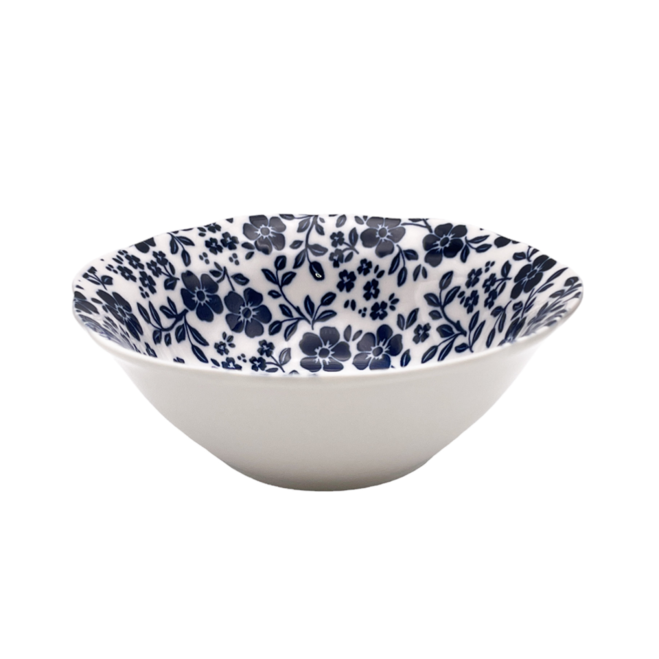 Shallow Bowl Floraison Navy 12.5cm