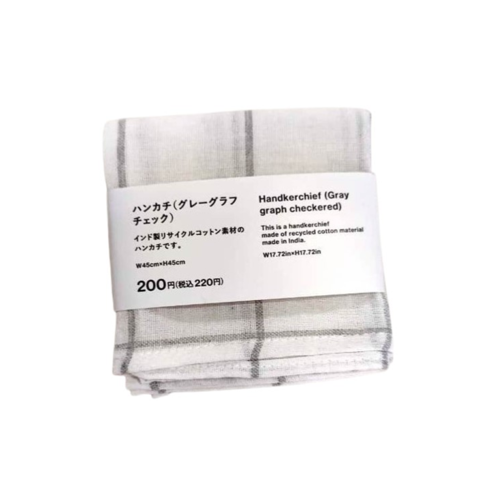Handkerchief Gray Graph Check