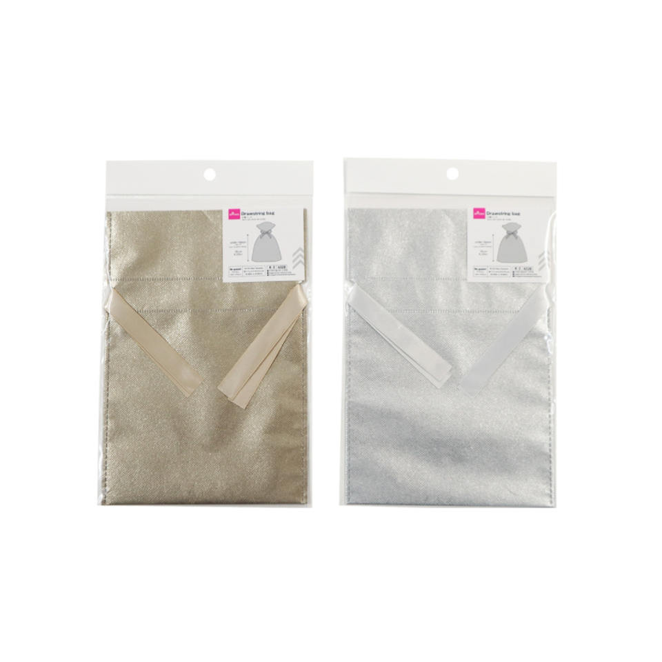 Drawstring Bags Gold/Silver 17cm x 25cm