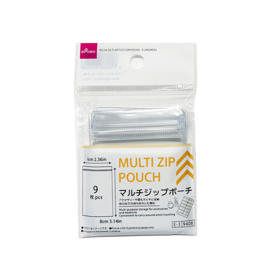 Multi Zip Pouch 9pcs 6cm x 8cm