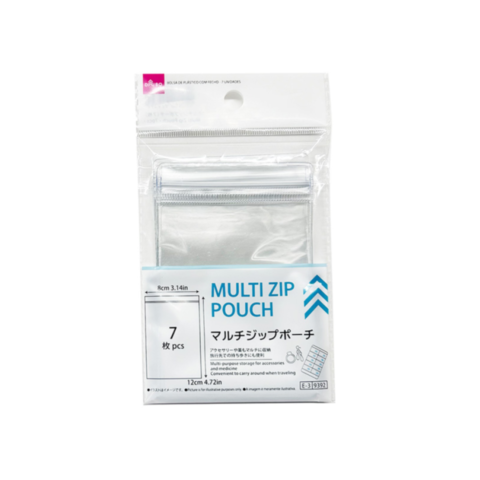 Multi Zip Pouch 7pcs 8cm x 12cm